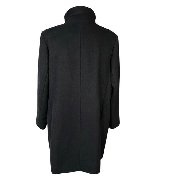 Lauren Ralph Lauren Women's Black Buckle-Front Walker Wool Blend Coat Size 16W - Picture 4 of 12